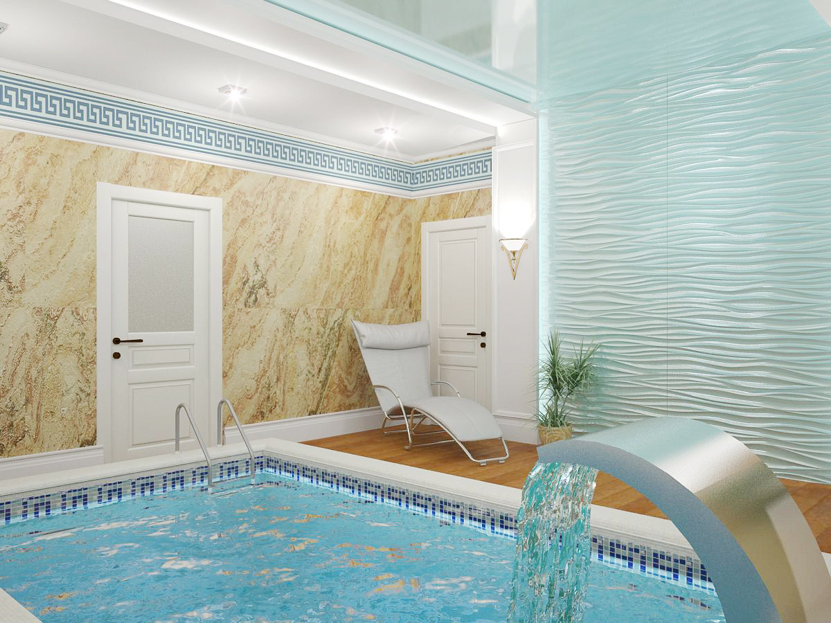 Интерьеры бассейнов в жилых домах