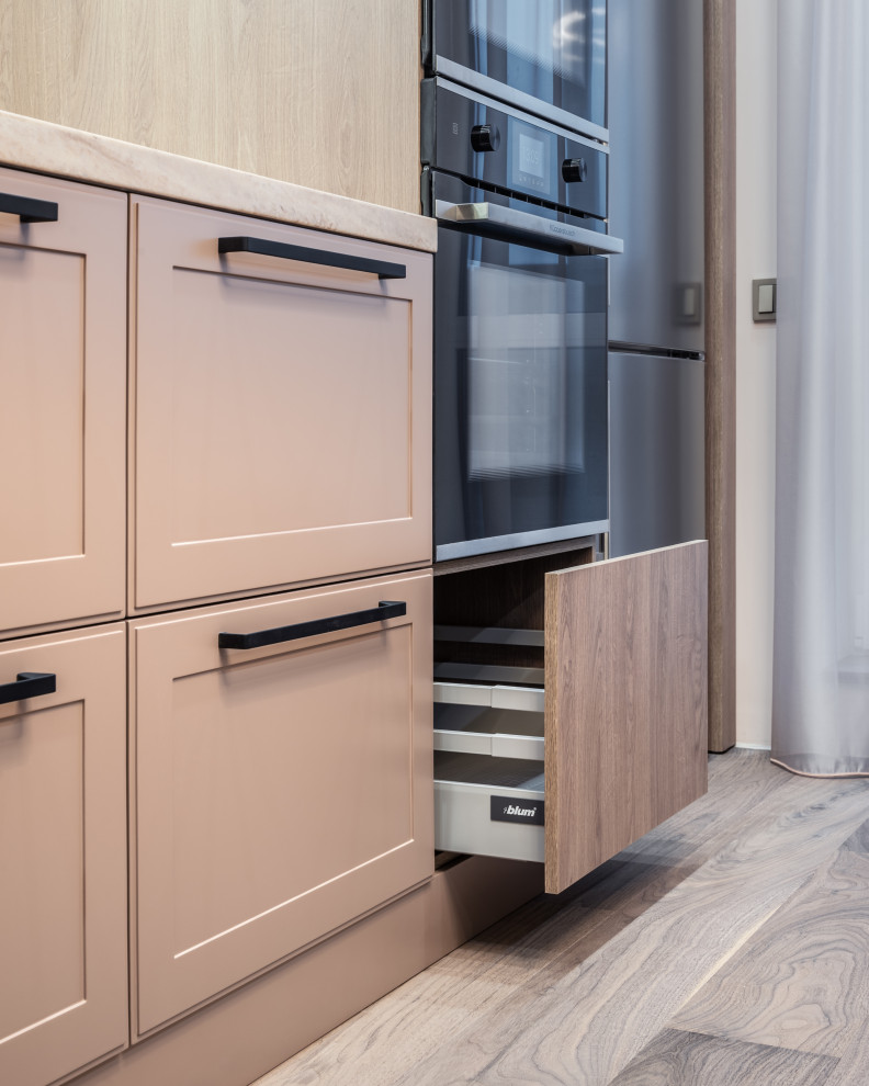 Кухня в нежных оттенках