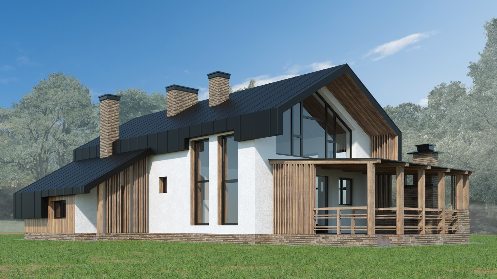 Обложка проекта: Дом в стиле барн