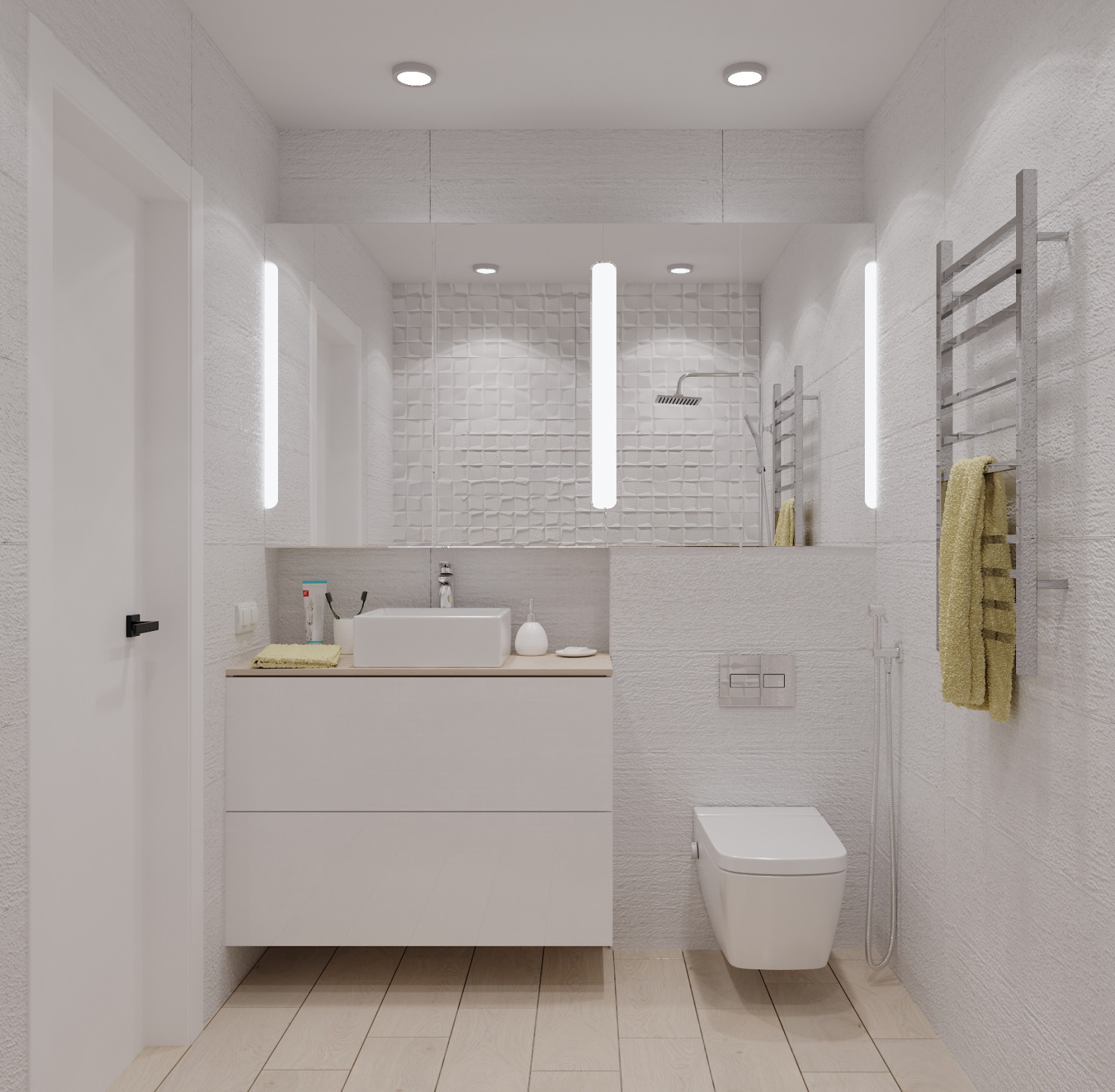 Частный дом «серые оттенки минимализма с современной классикой»