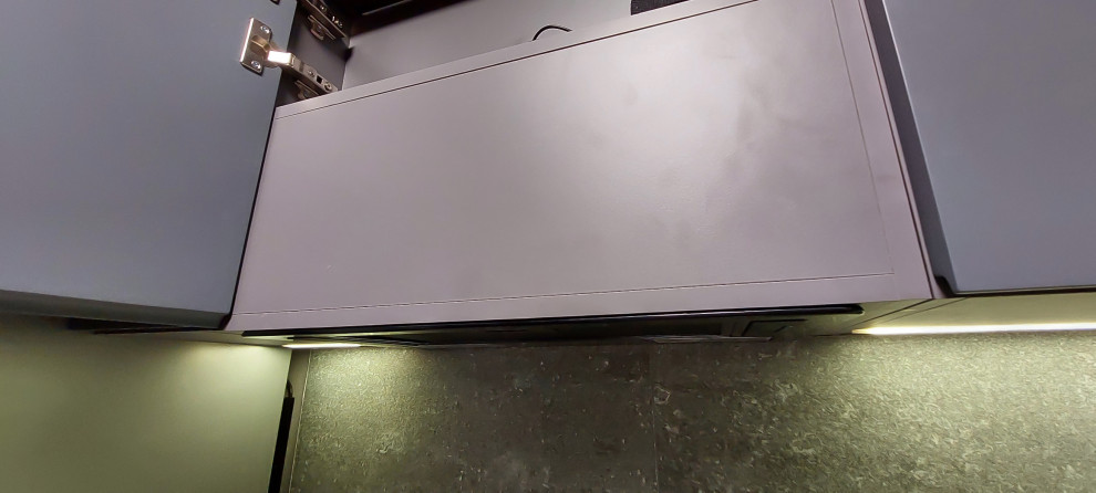 Реализация кухни по дизайн-проекту в однокомнатной квартире, 2022