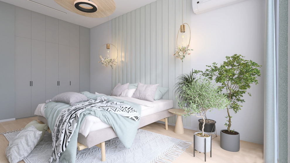 Нежная спальня в скандинавском стиле