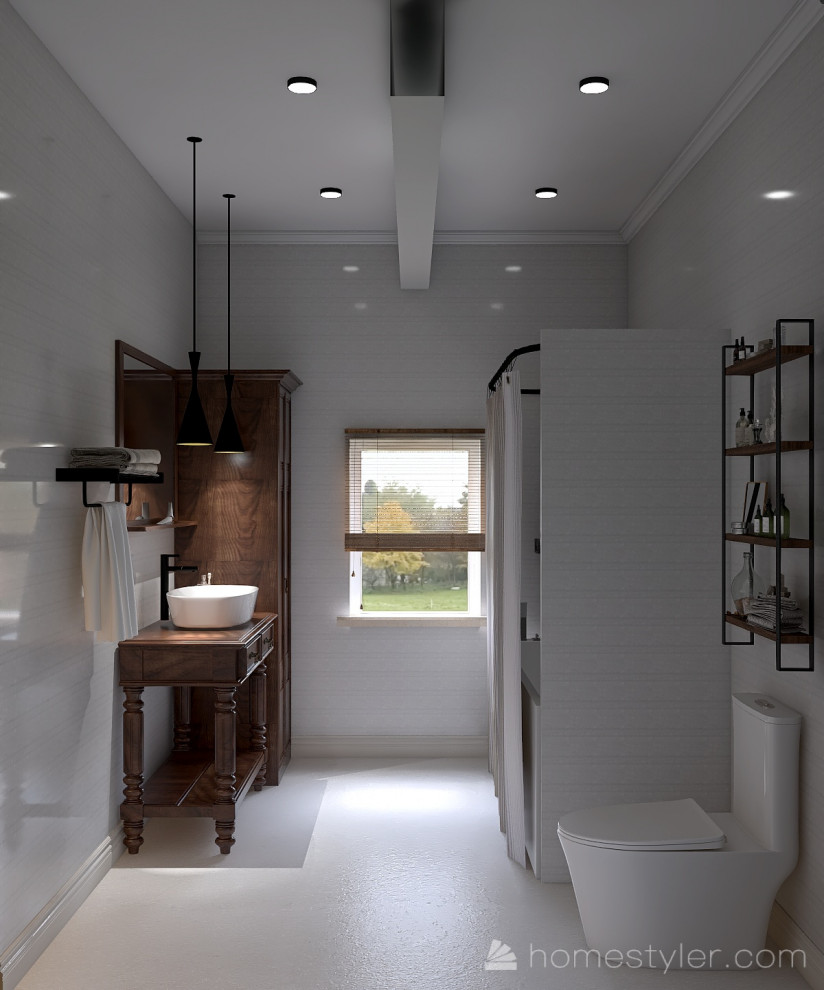 Обложка проекта: Санузел в деревенском стиле