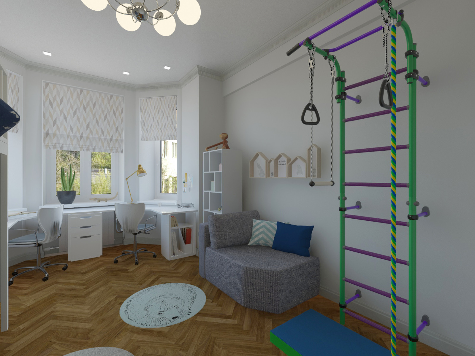 детская комната для двоих детей