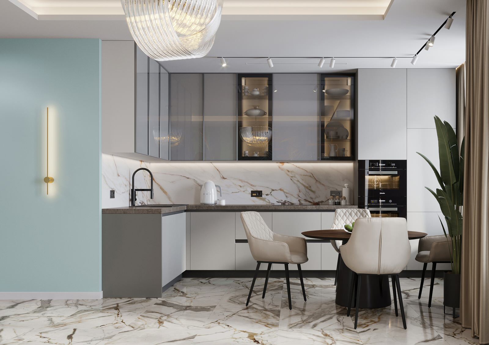 Интерьер квартиры в ЖК "Новый Лесснер", 60м²