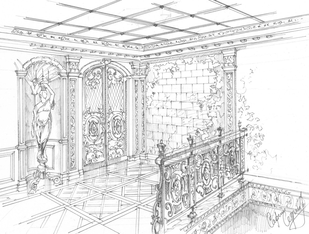 Акварельные эскизы. Загородный дом в Екатеринбурге.