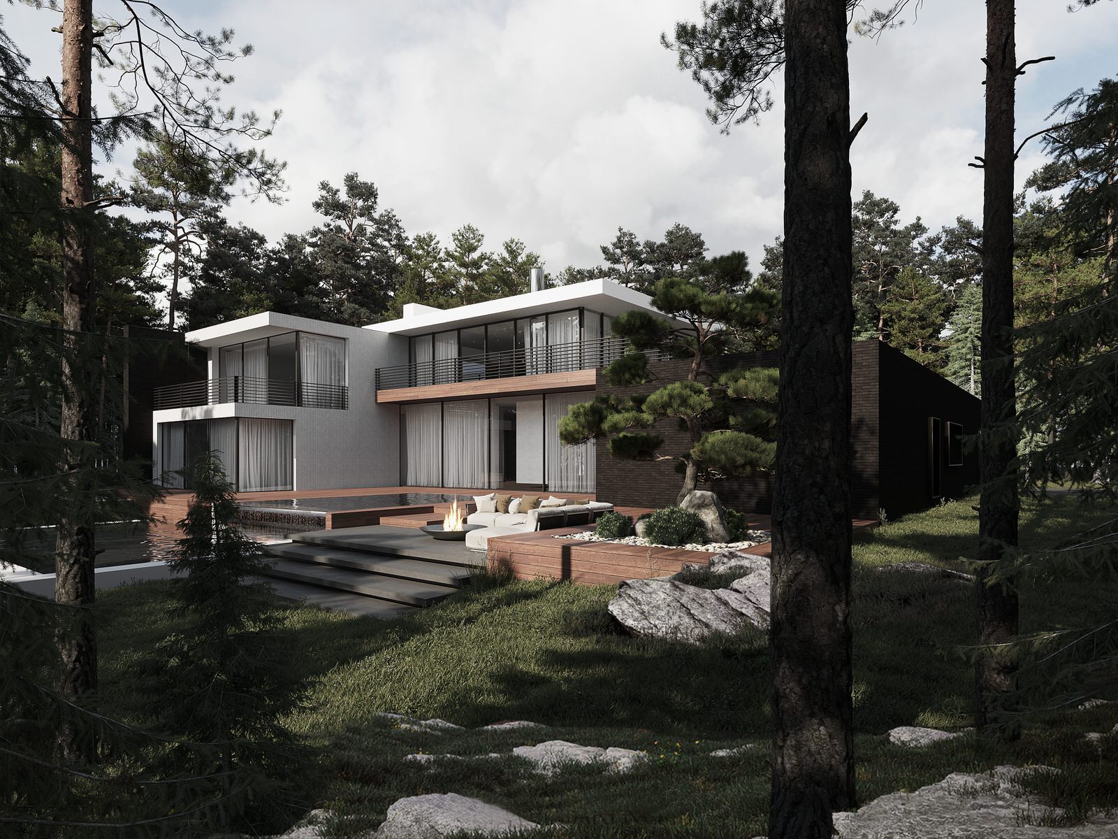 Эскиз индивидуального загородного дома