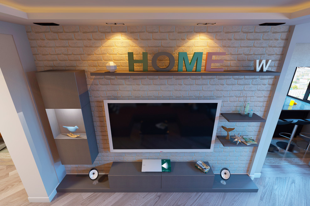 Строгий интерьер в холодных оттенках