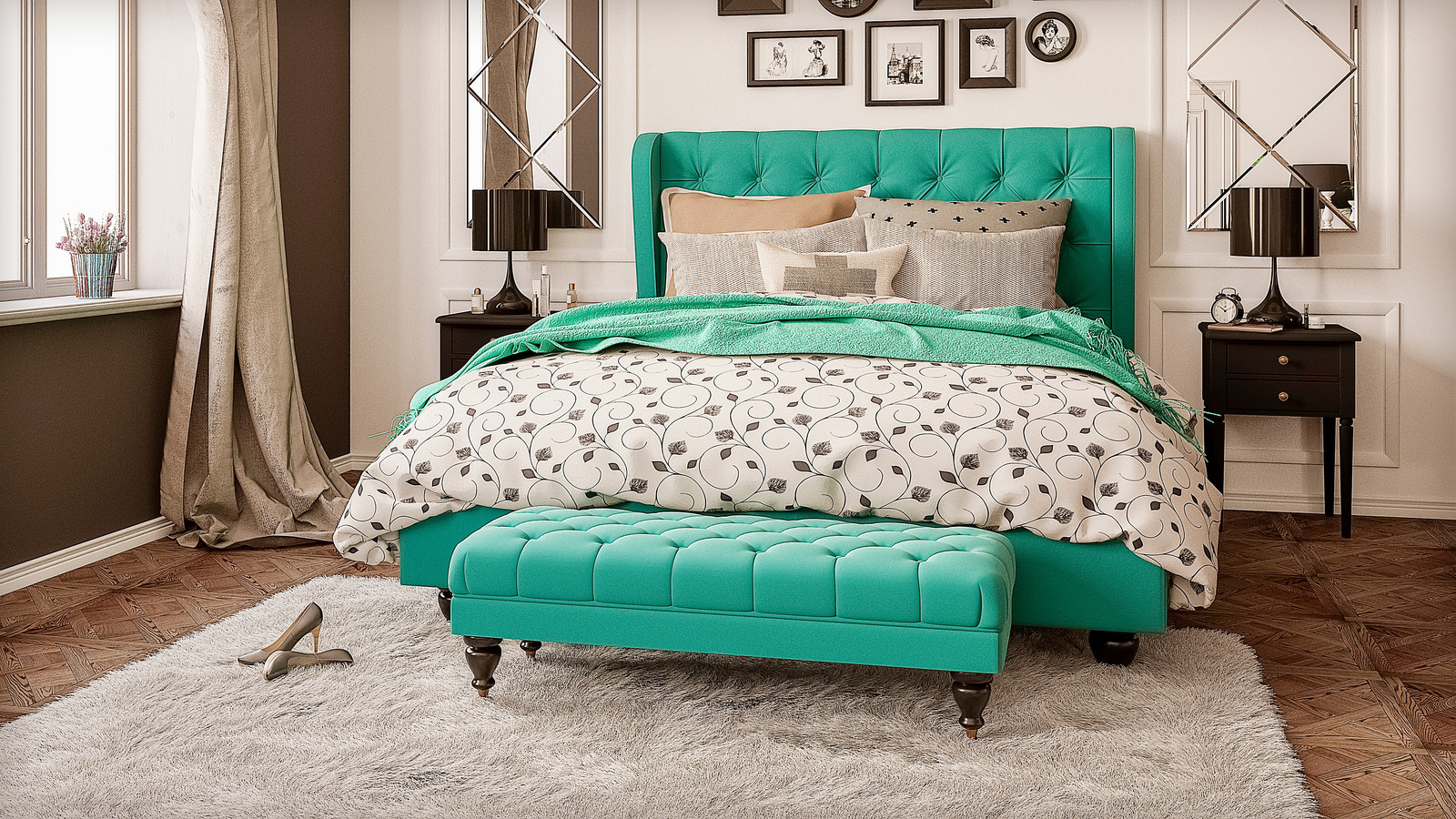 Визуализация спальня Music ОГОГО Обстановочка