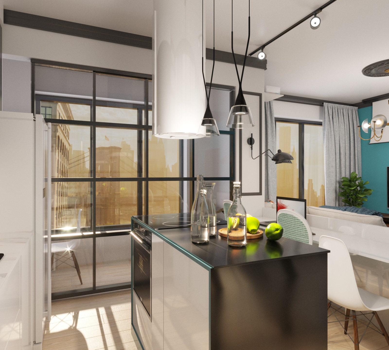 Apartment in the style of modern classics