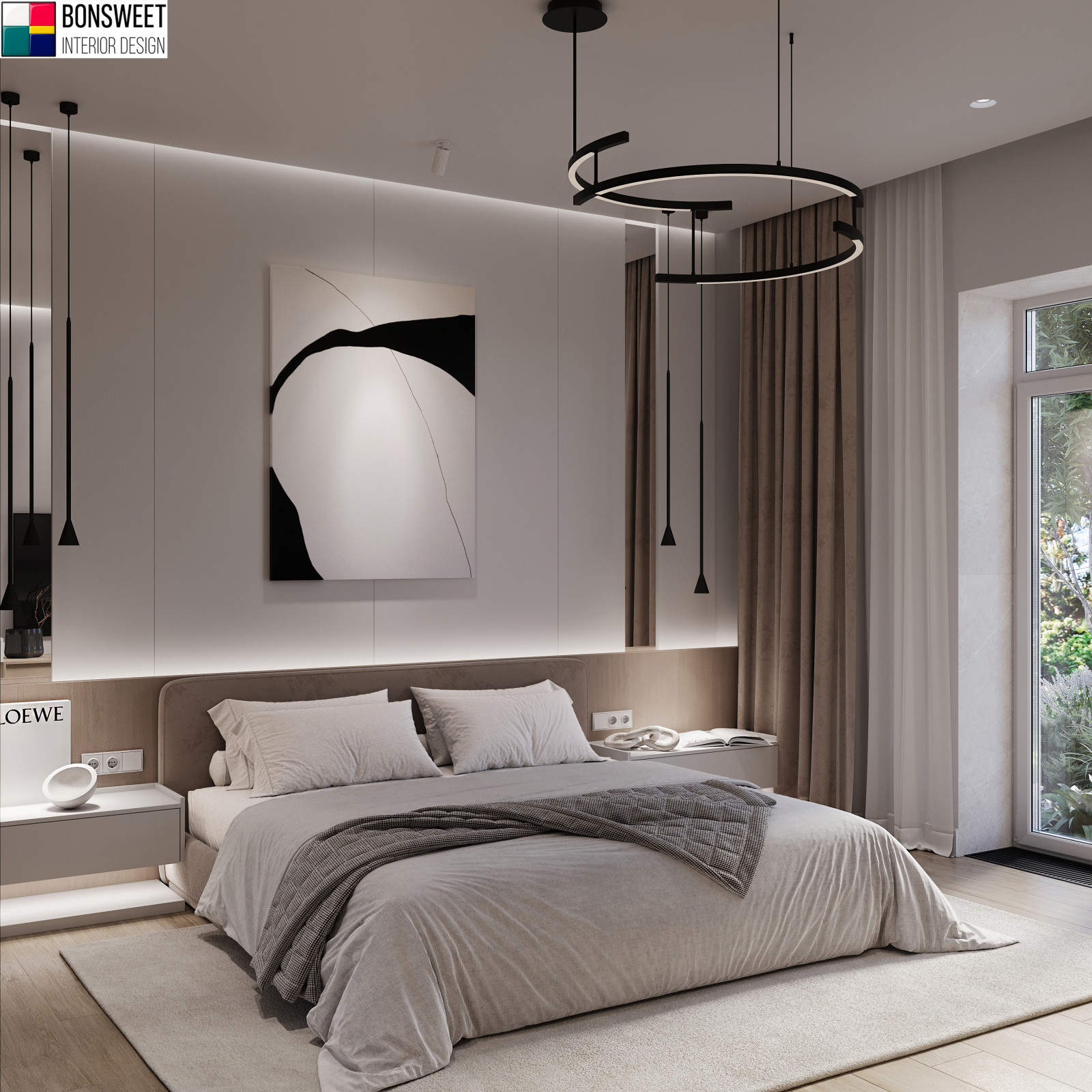 Обложка проекта: Дизайн спальни в стиле минимал