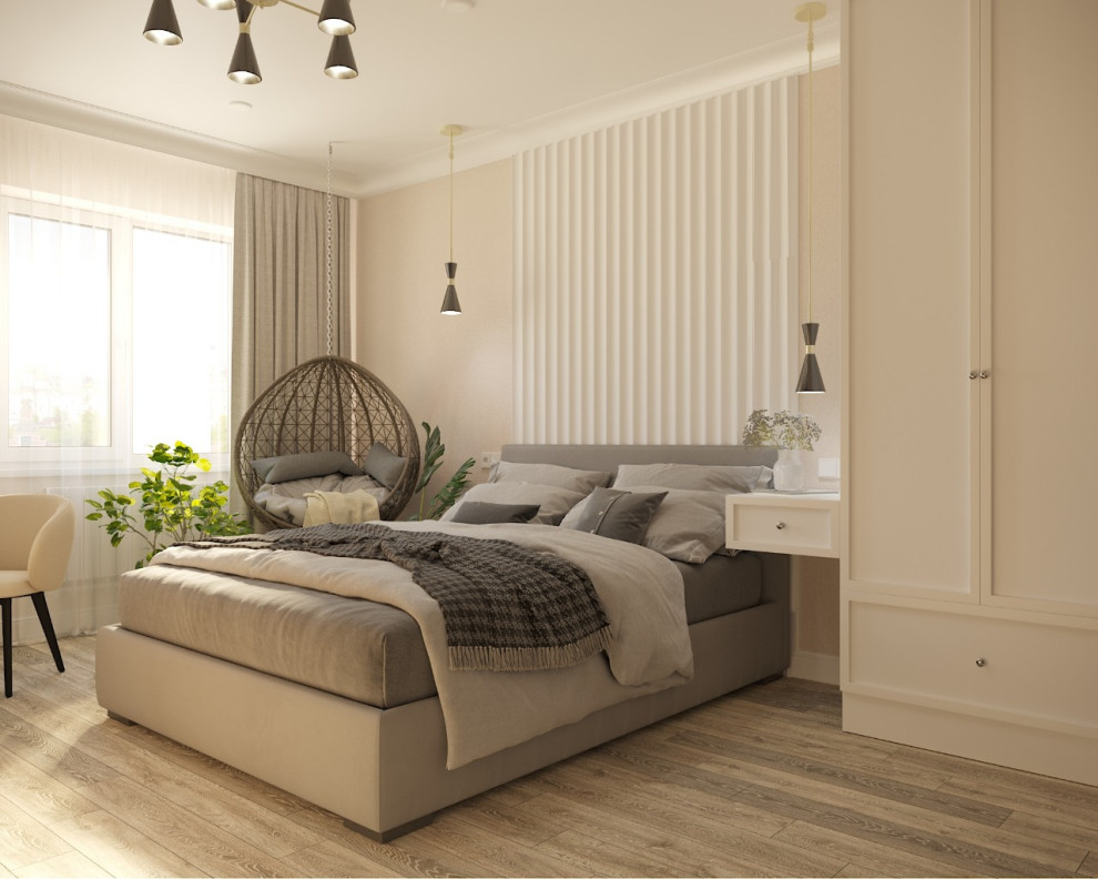 Гипсовые 3Д панели в спальне