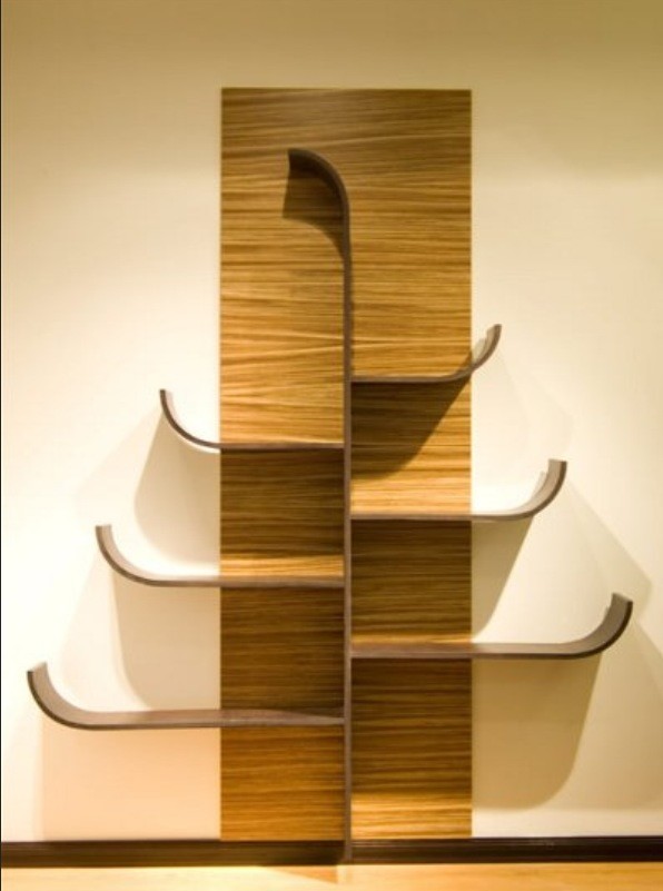 Глянцевая кроволинейная дизайнерская полка