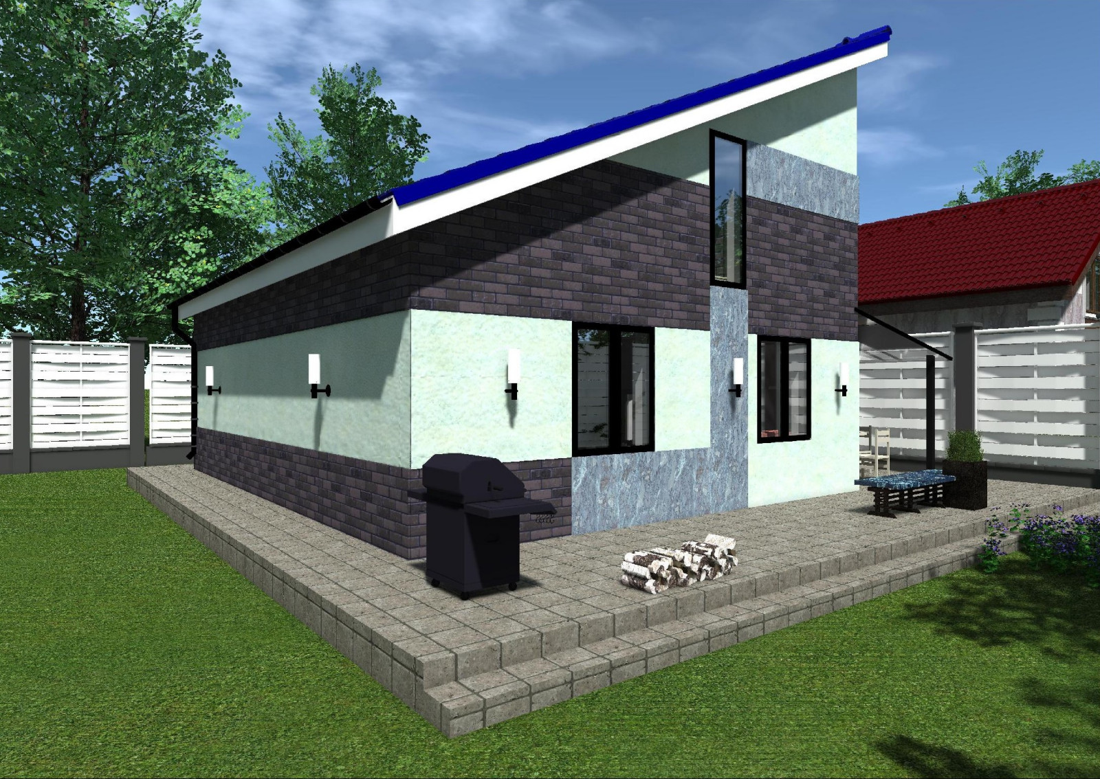 Обложка проекта: Дачный дом с мансардой 100 метров 7 на 9 м.