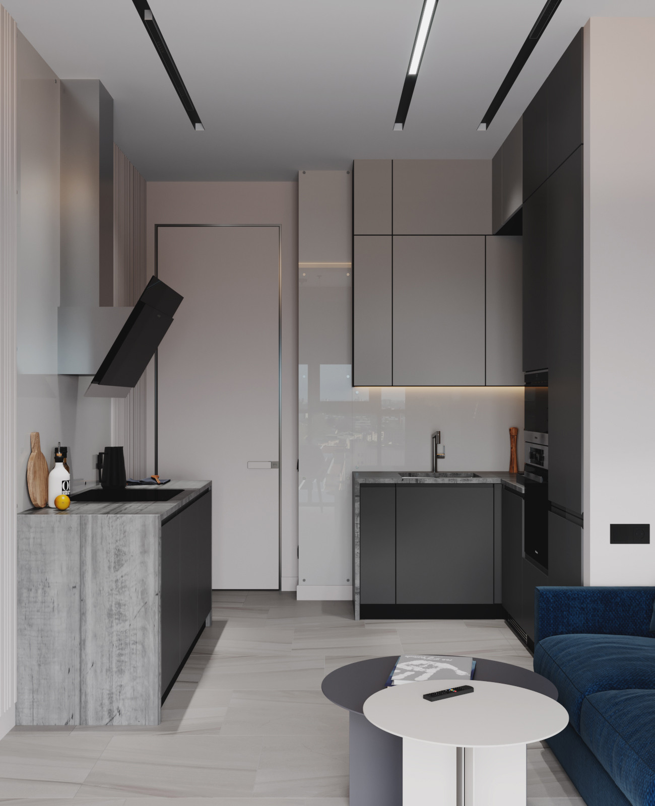 GRAY. Квартира в ЖК Дом на набережной, 64 кв.м