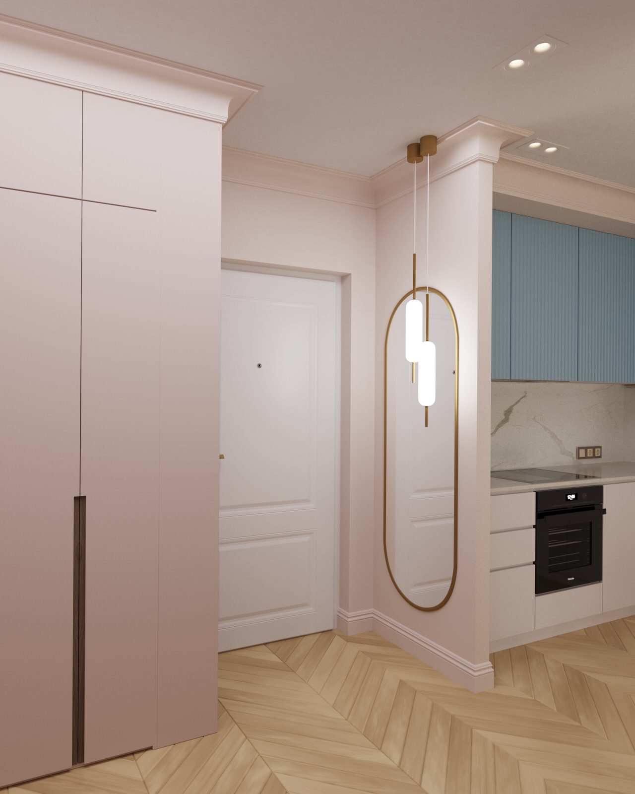 Дизайн-проект однокомнатной квартиры 40 м2 - «Летний бриз»