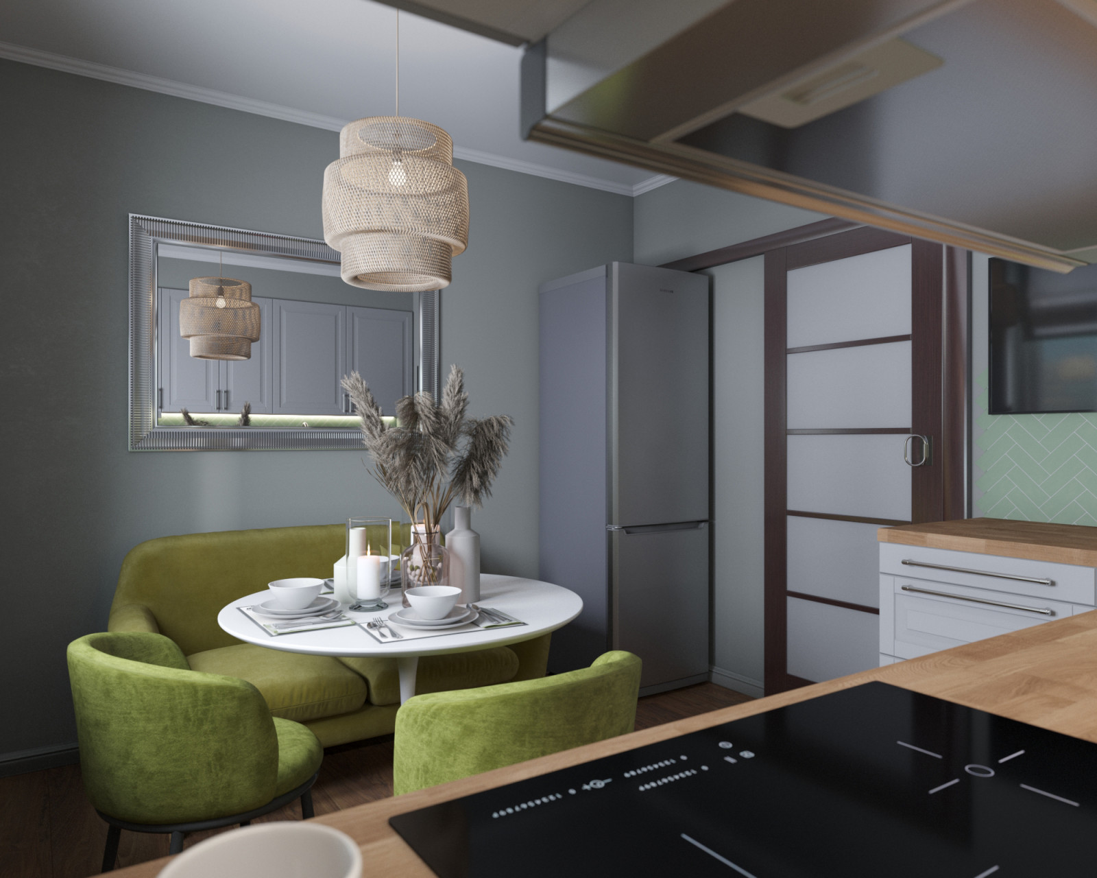 Обложка проекта: кухня-гостиня 10 кв.м.