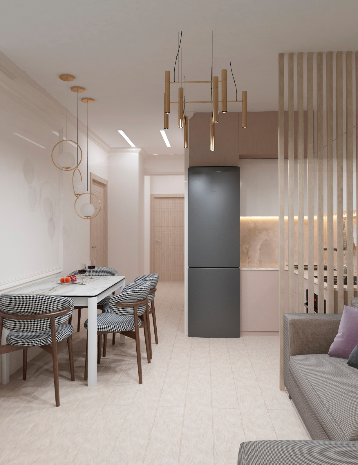 Проект квартиры для семьи с двумя девочками