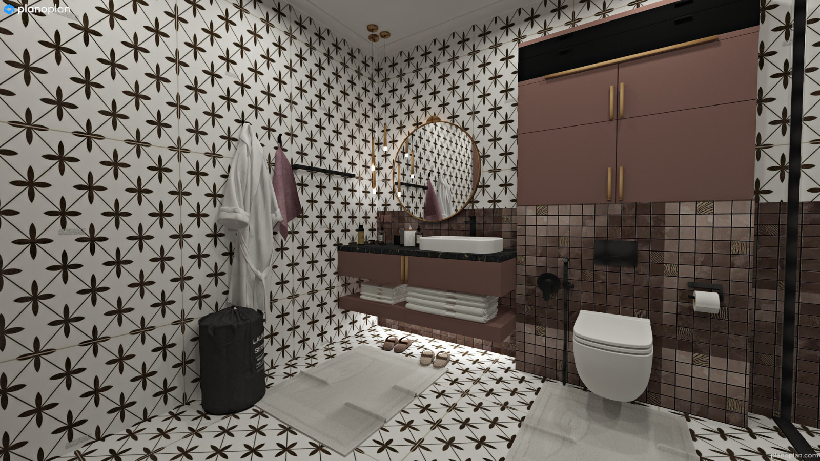 Обложка проекта: Санузел к проекту с камином