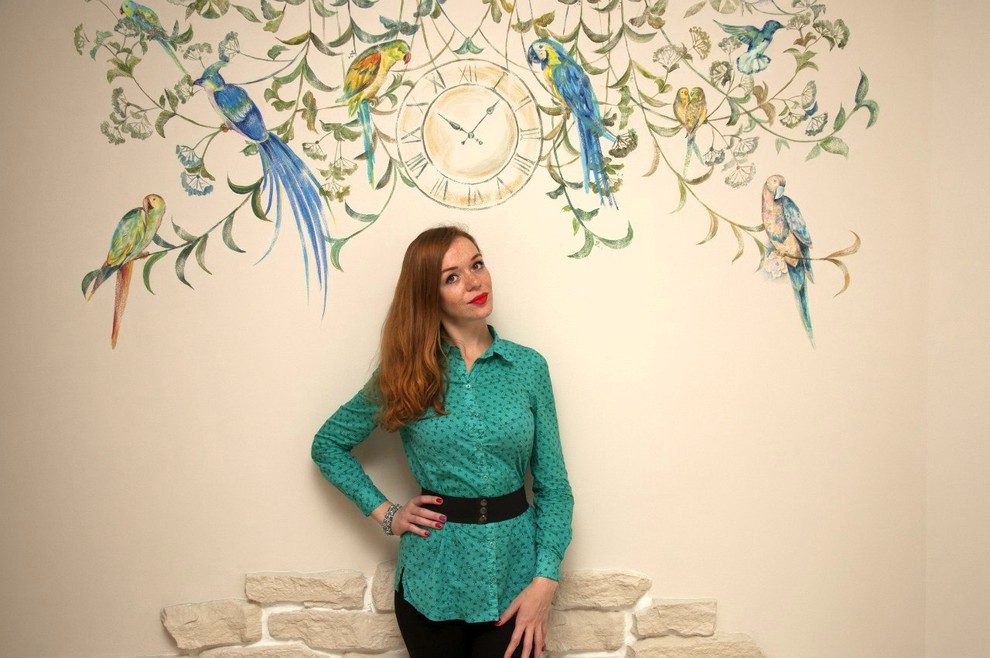 Роспись "Птички" в стиле прованс