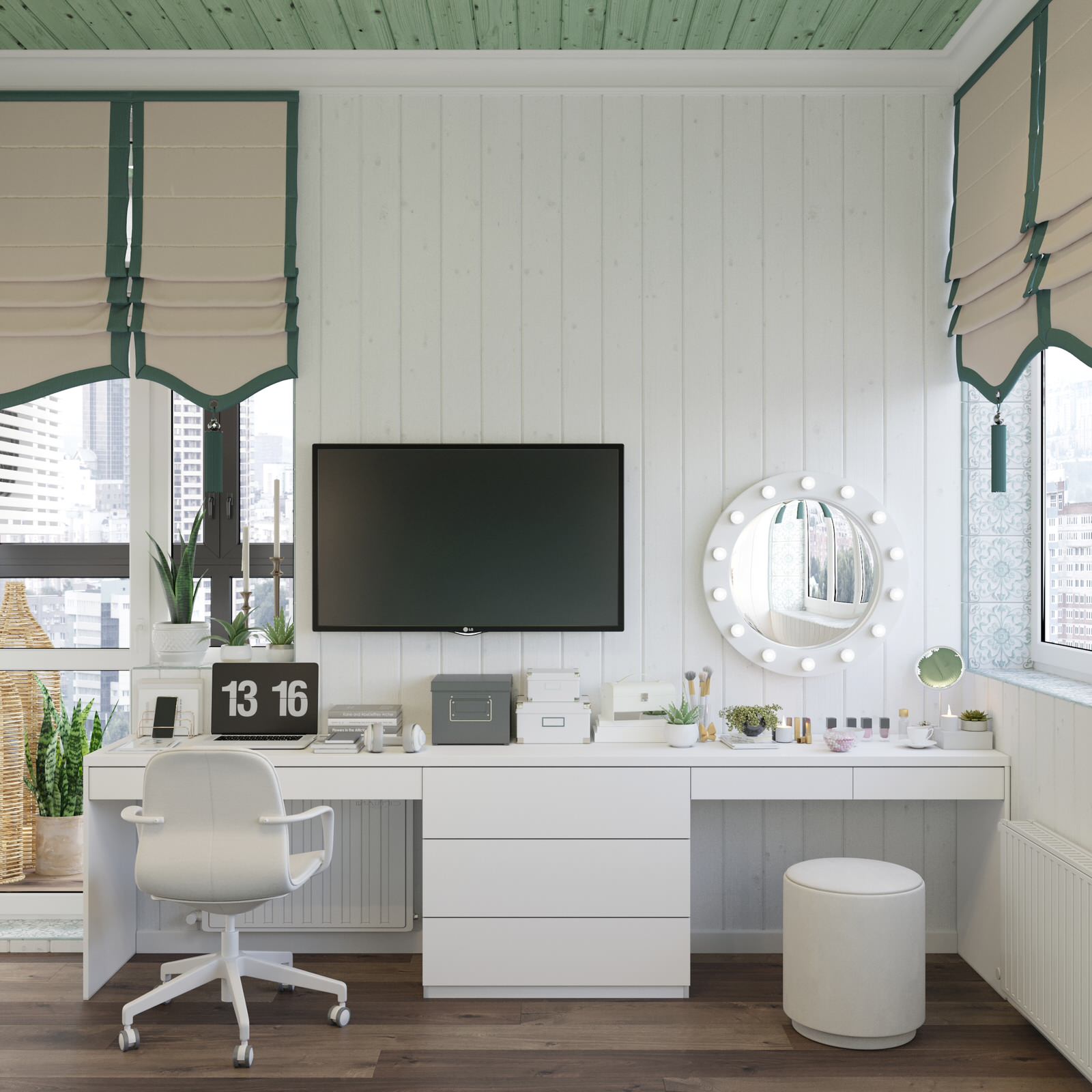 Дизайн спальни и балкона