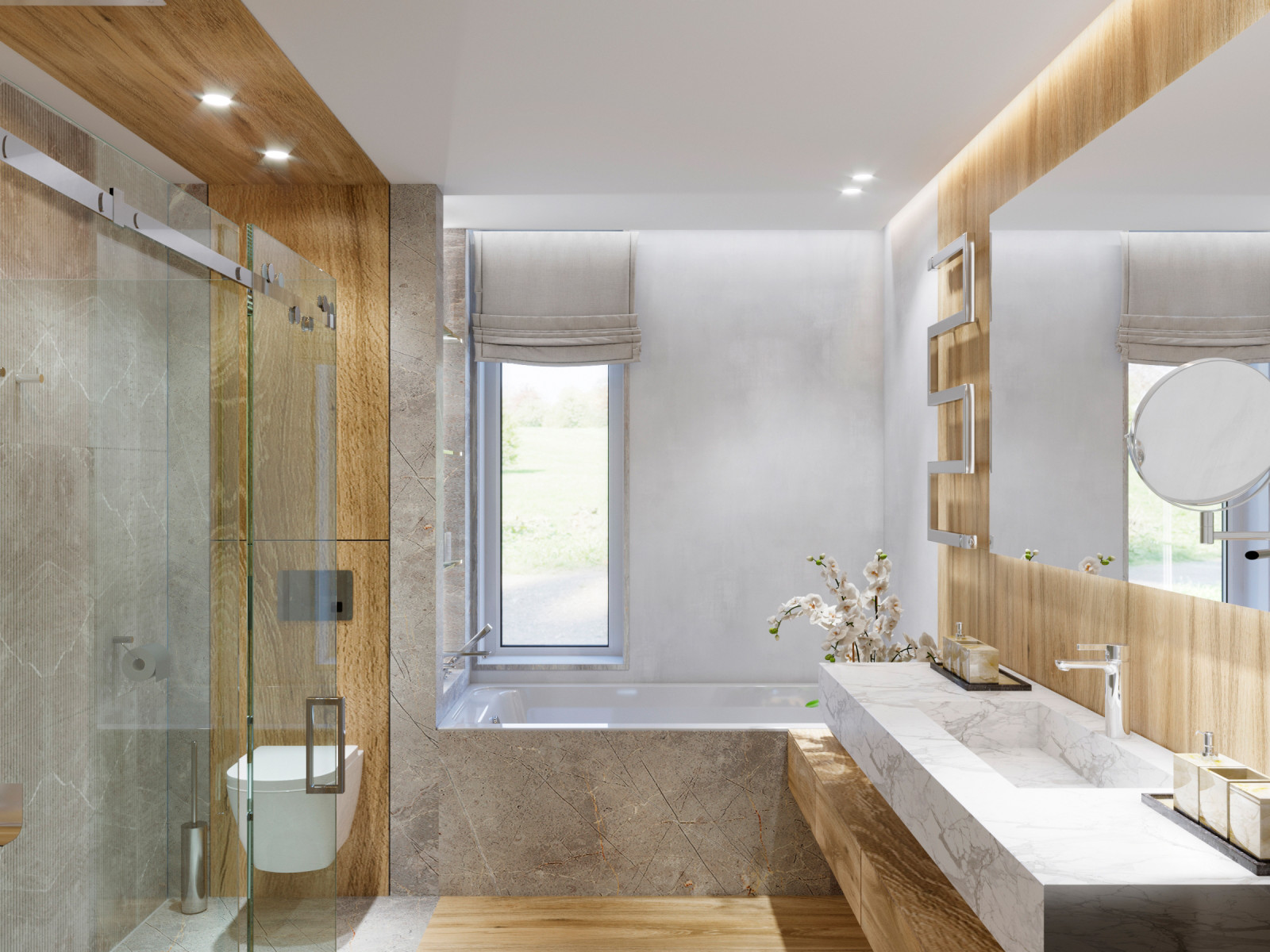 бетон и дерево