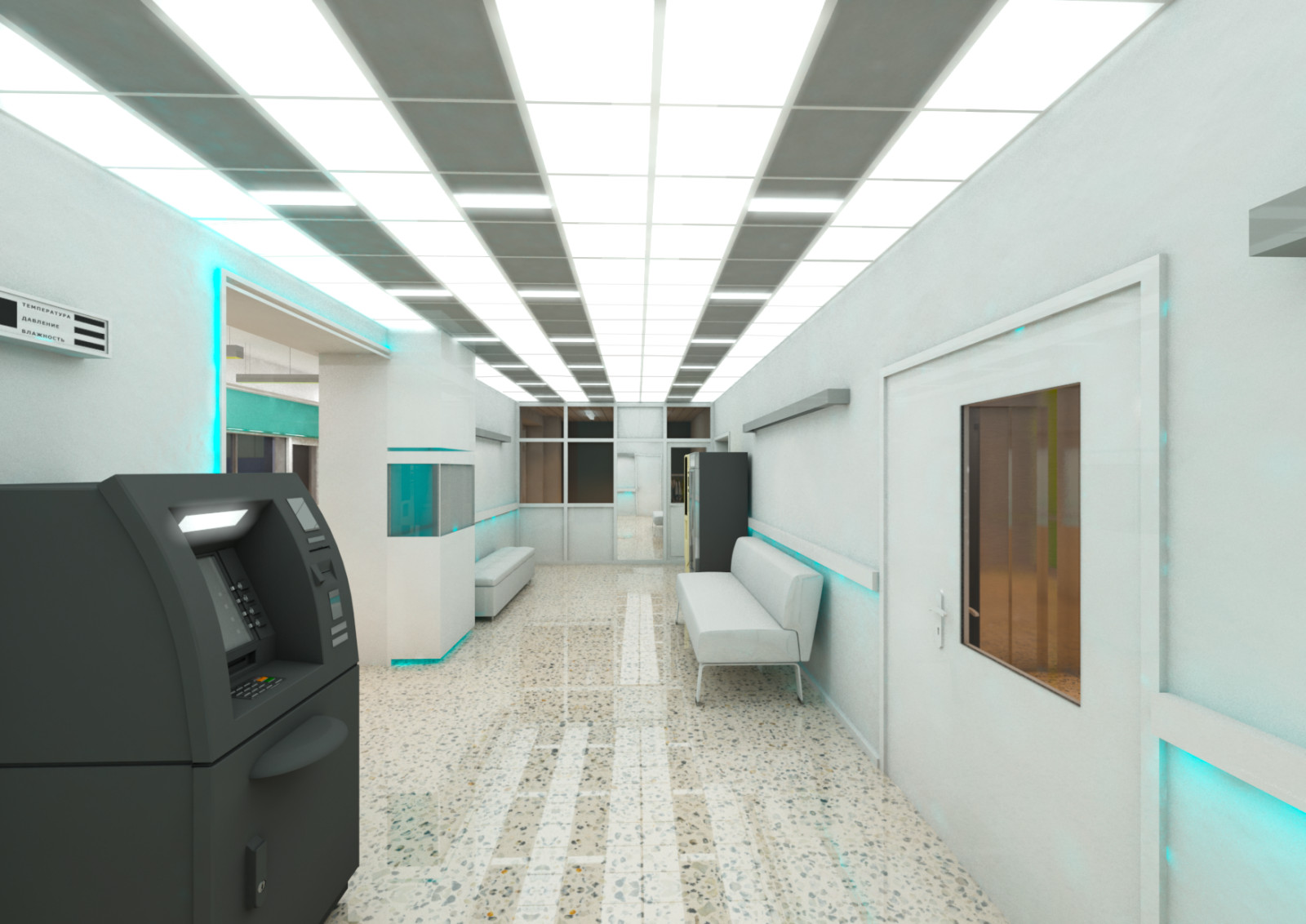 Интерьеры входных групп корпуса ЛКК -Институт мозга человека им. Н.П. Бехтеревой