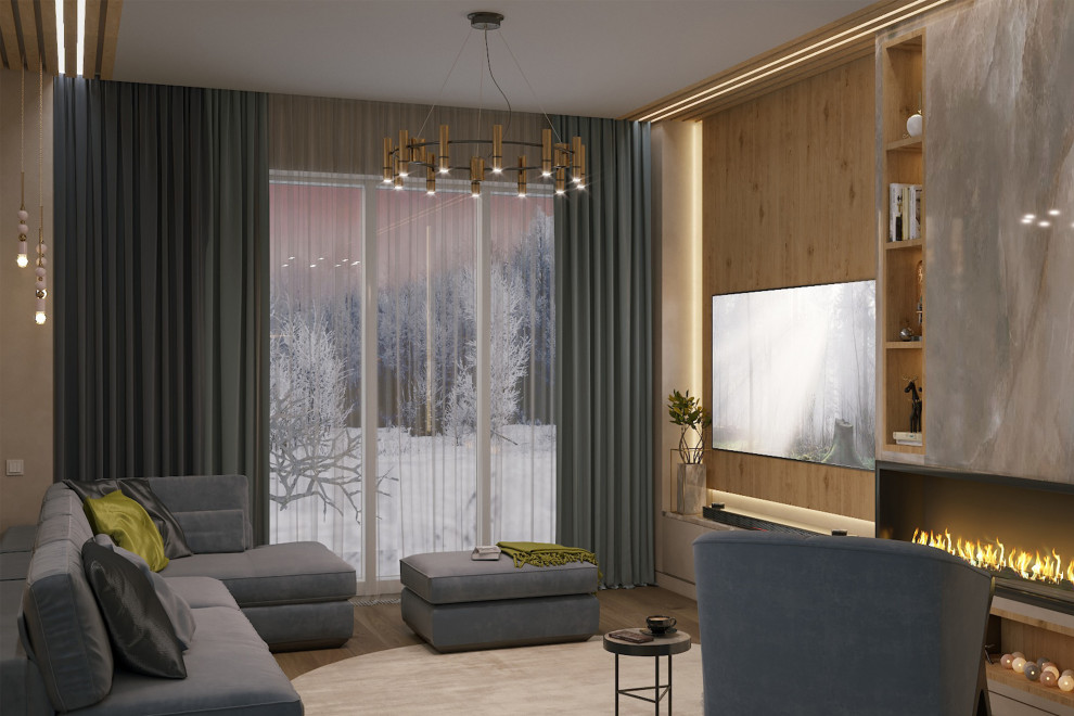 Обложка проекта: Гостиная в загородном доме