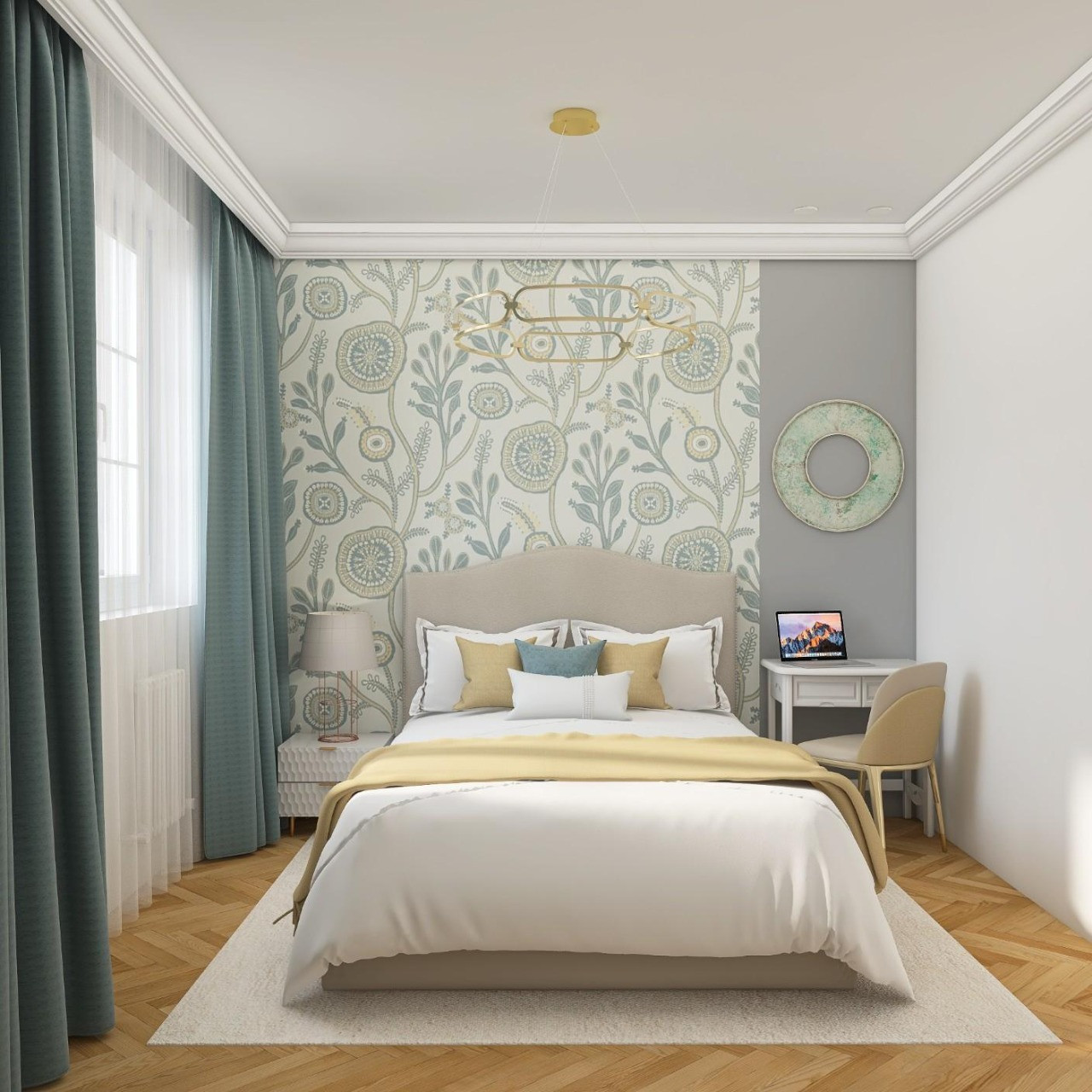 Обложка проекта: Трехкомнатная квартира в классическом стиле с цветовыми акцентами в старом фонде