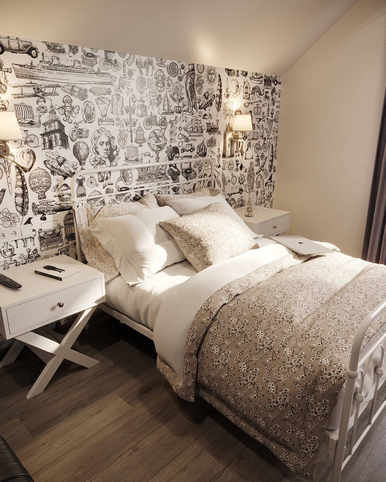 Дизайн и 3д-визуализация детской в загородном доме