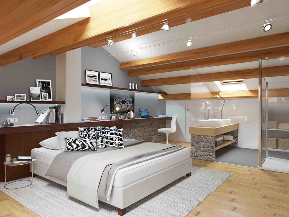 Обложка проекта: Project of a guest room in the mansard. France Provence