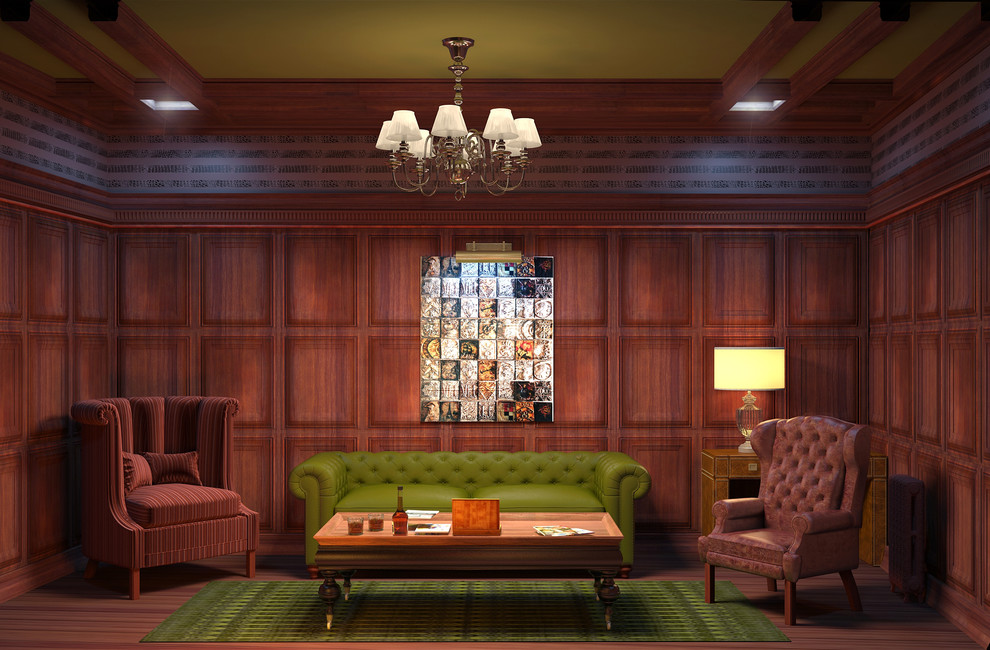 Дизайн интерьера сигарной комнаты