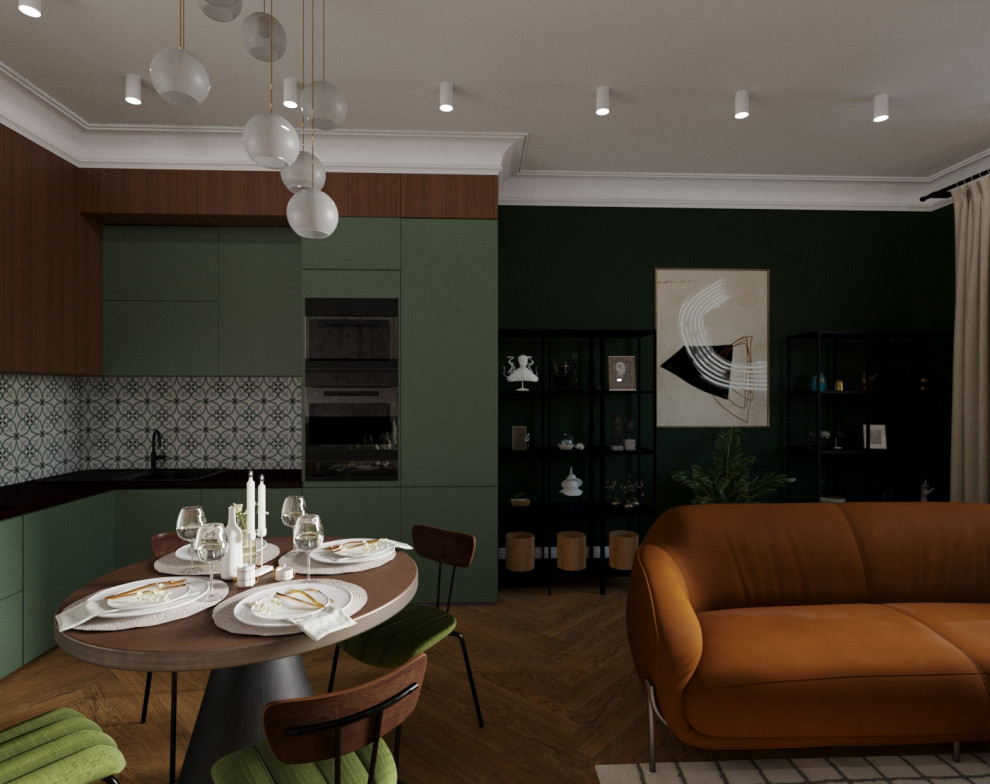 Обложка проекта: Кухня-гостиная «ЖК Михайлова»