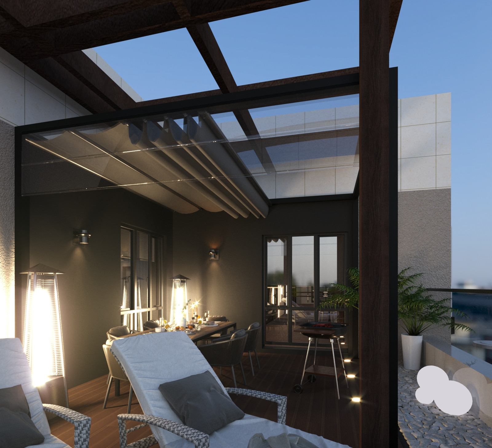 Обложка проекта: Открытые террасы на последнем этаже