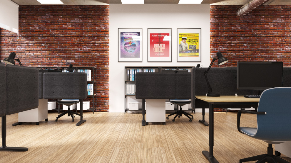 Дизайн интерьера офиса Продюсерской компании "Илья Авербух" в Лужниках.