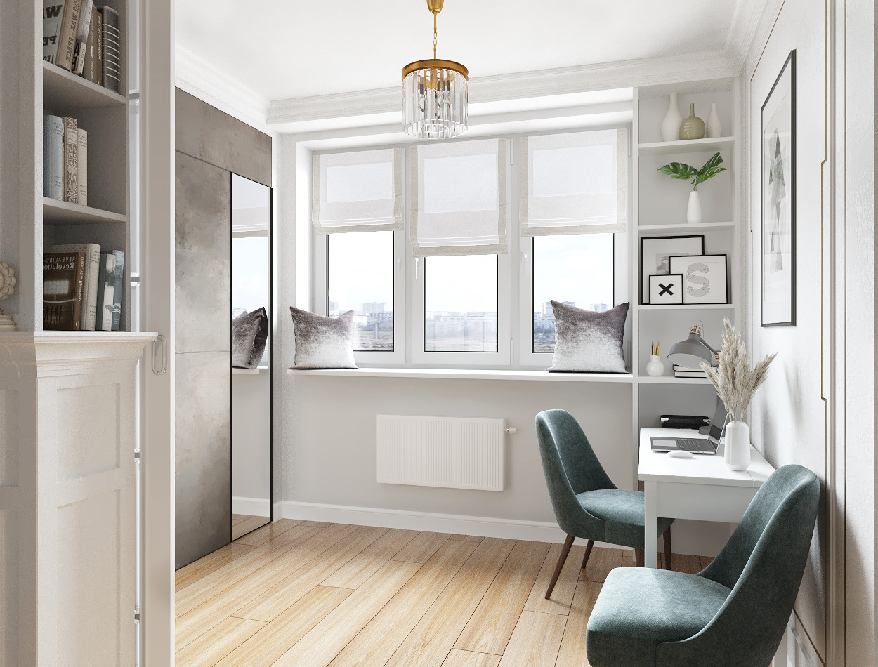 Дизайн-проект двухкомнатной квартиры в сдержанных тонах