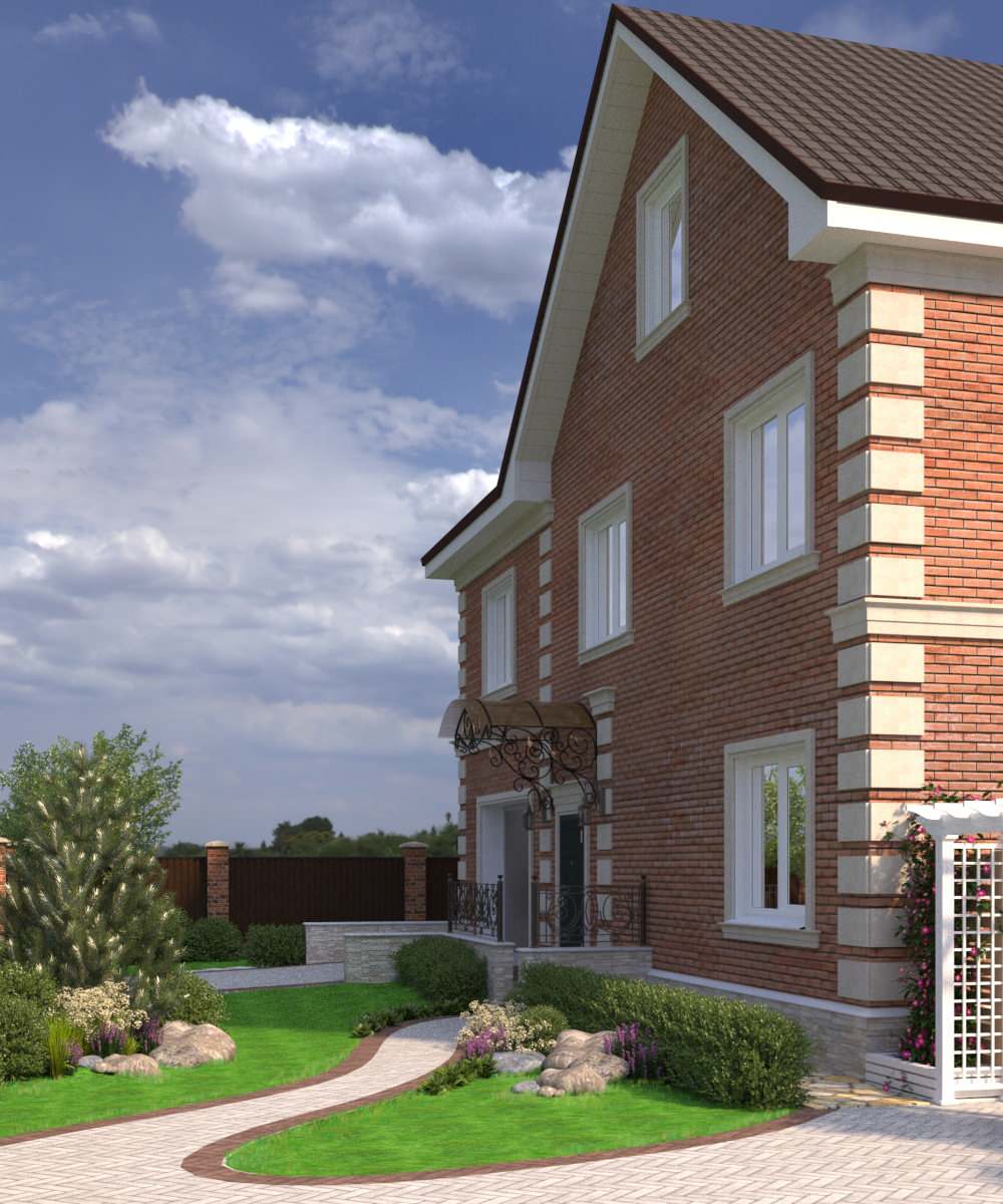 Обложка проекта: Ладшафтный дизайн участка с частным домом