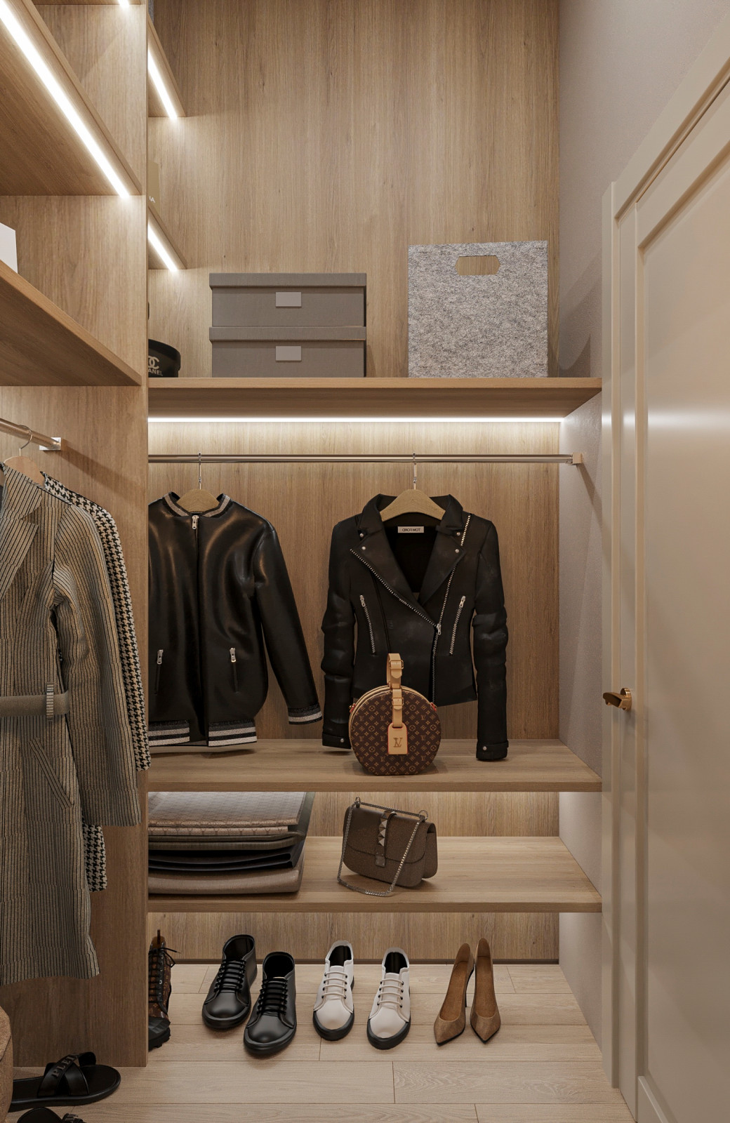 Гардеробная в таунхаусе