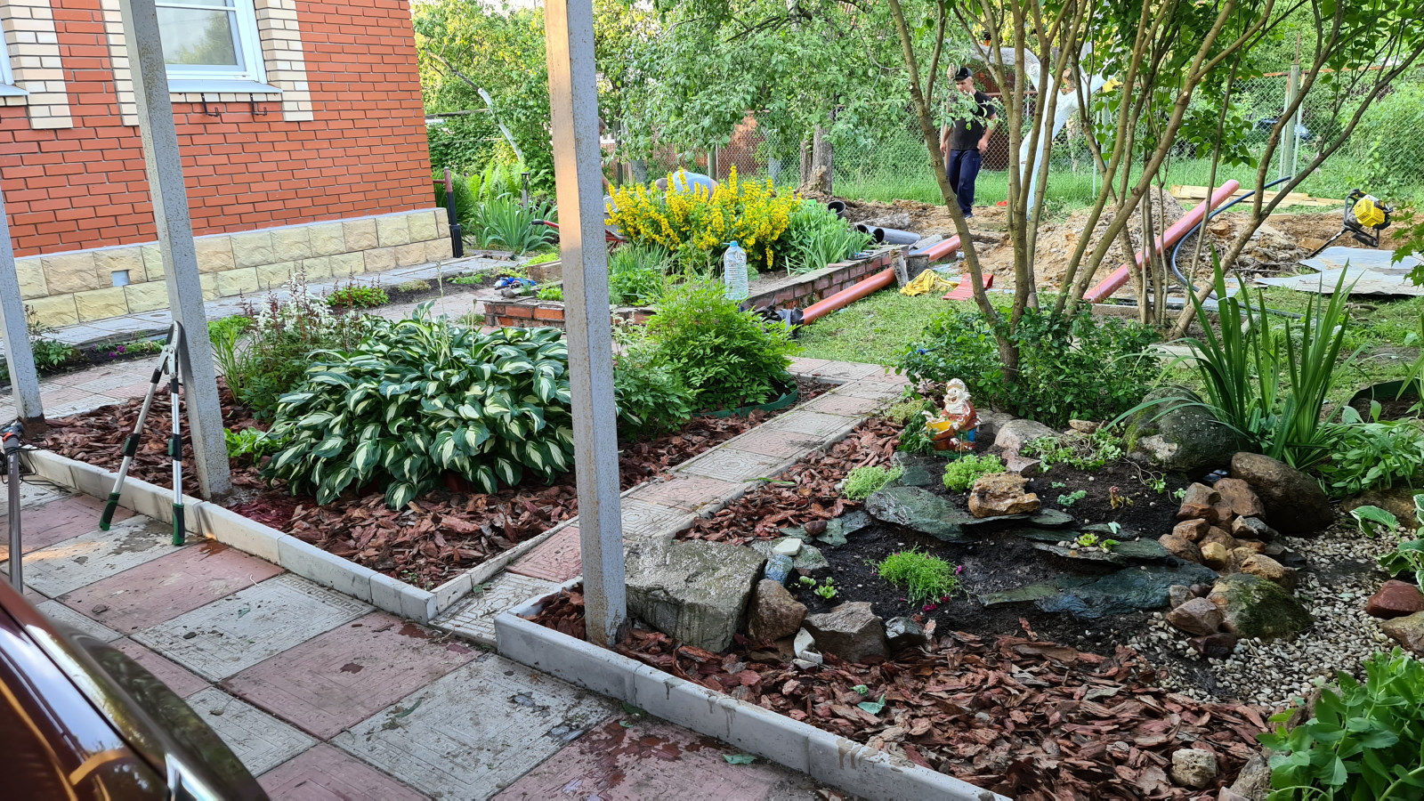 Посадка растений, озеленение