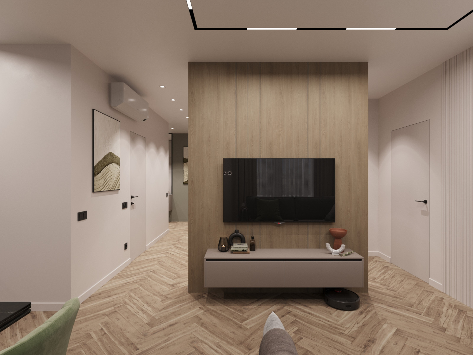 Дизайн-проект - Евротрешка 66 м2 для молодой многодетной семьи