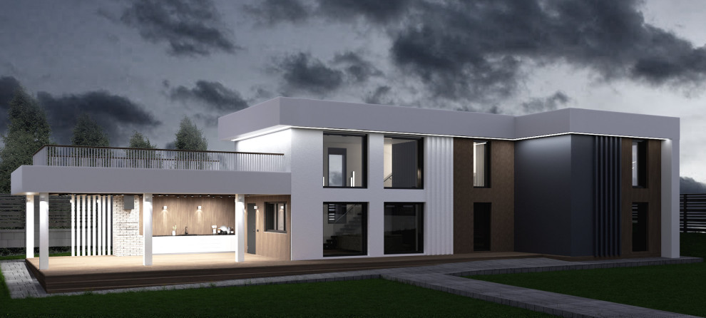 Проект двухэтажного дома в Минском районе