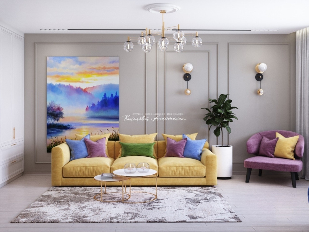 Современная квартира в Москве для молодой девушки