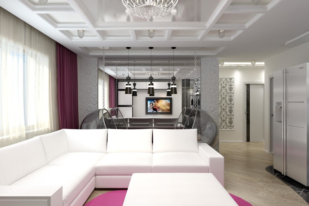 Дизайн современной кухни - гостиной