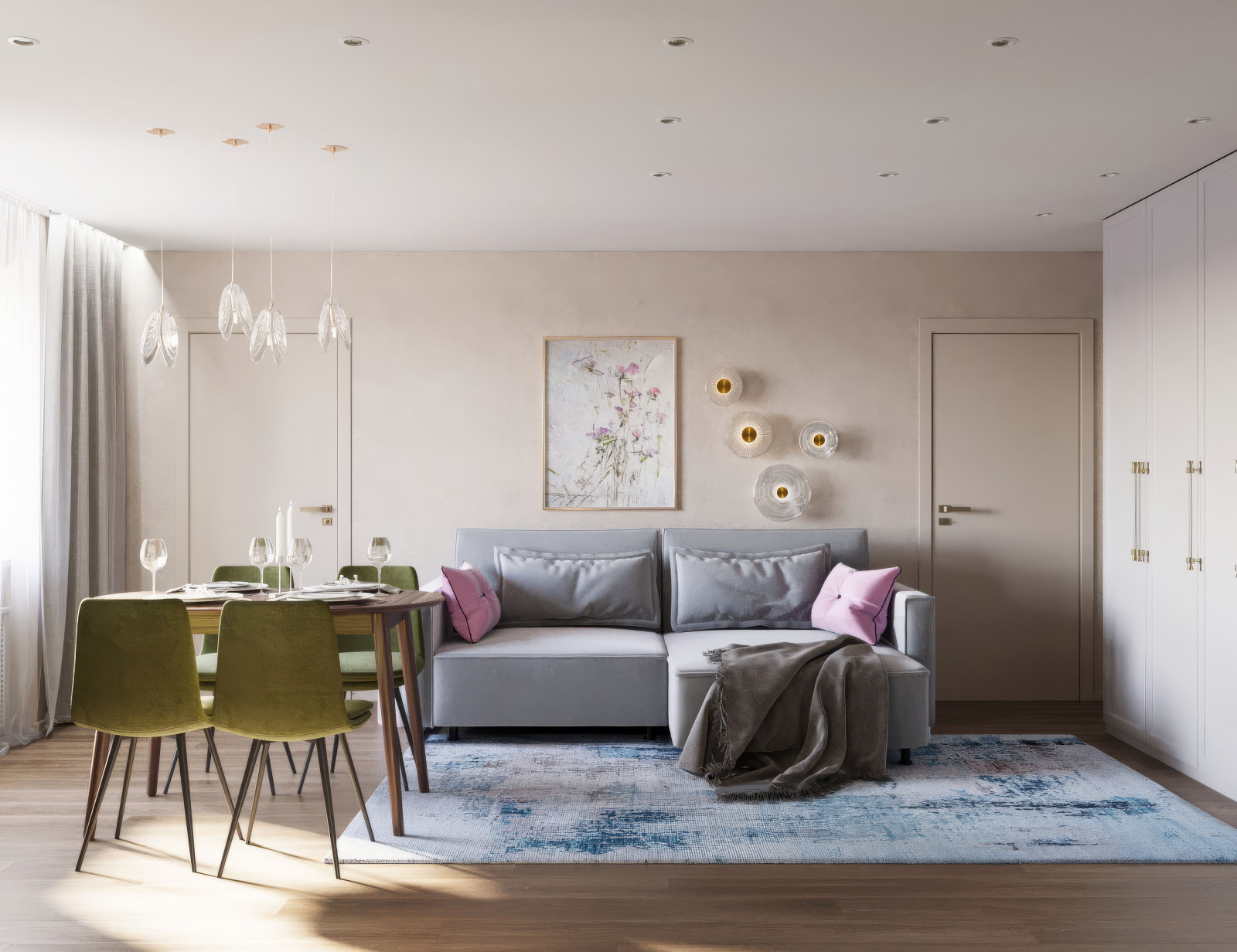 Обложка проекта: Квартира 52 м2 для семьи с маленькой дочкой