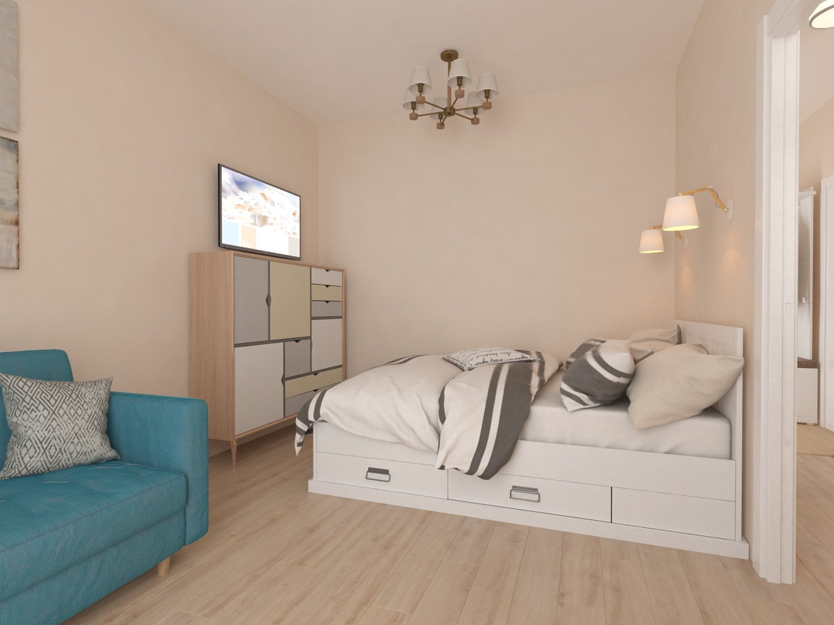 Дизайн однокомнатной квартиры 40 м2