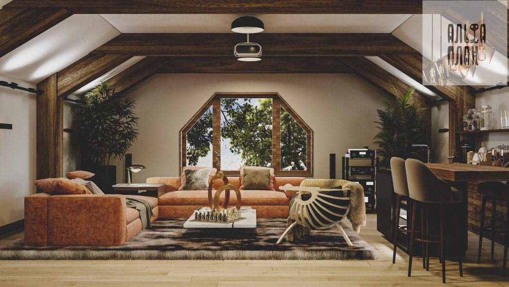 Коттедж, Каширское шоссе, Гостинная