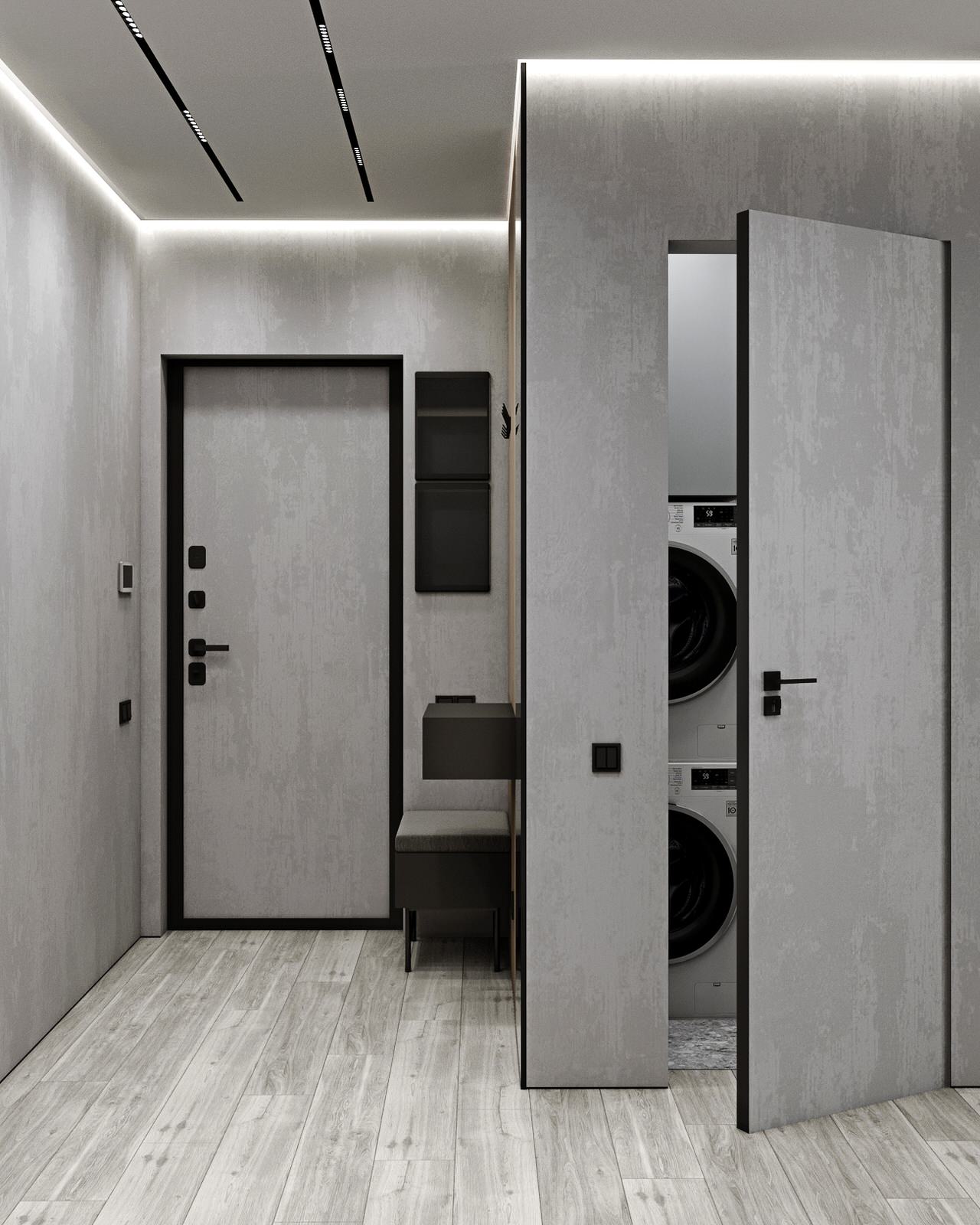 Дизайн Стильной Двухкомнатной Квартиры 74 м2 в жк Время в Москве