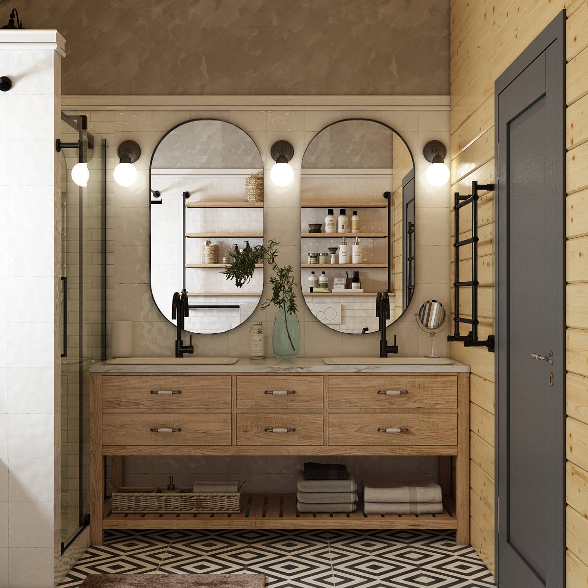 Загородный дом из бруса в Тверской области.