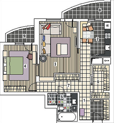 Apartment 81м2. Moscow