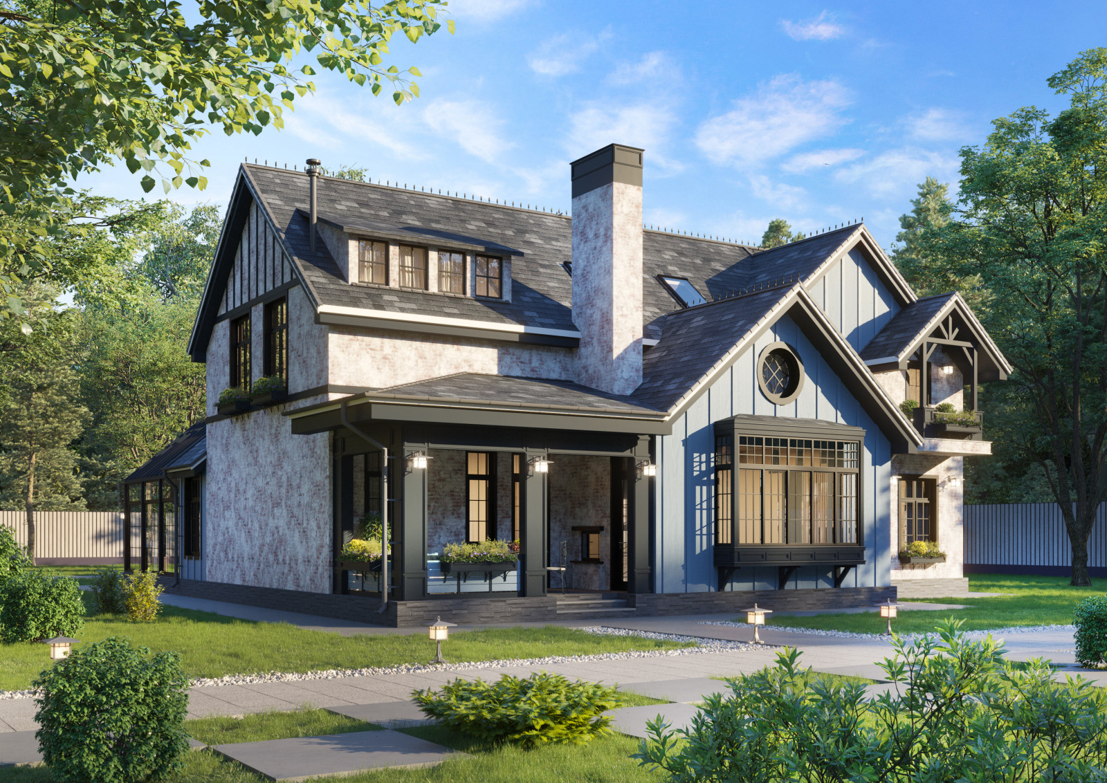 Современная классика. Загородный дом во Владимирской области.